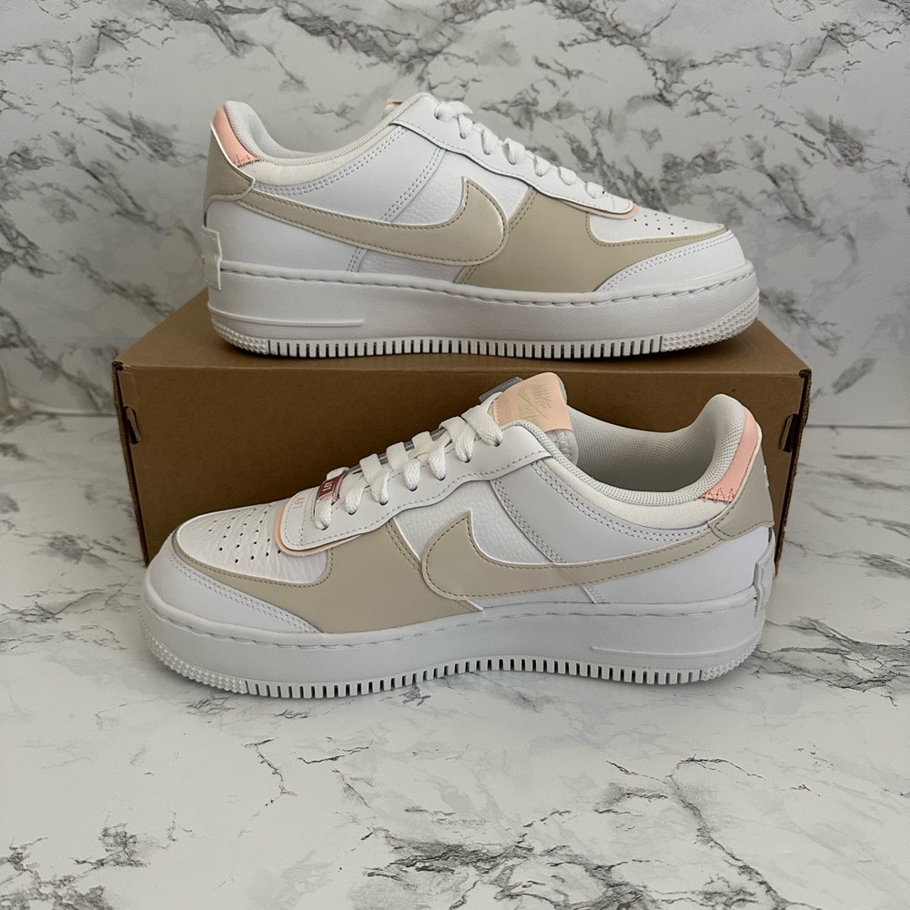 Nike Air Force 1 Shadow White Washed Coral Shoes Sneakers CI0919 Women’s Size 9 - Picture 2 of 7